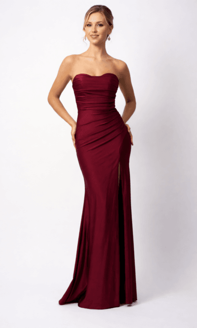 Mascara Collection Prom Dress Style MC16439 Wine