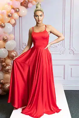 strapless open back dress Felicity Jones 2025 Oscars Silver Halter Sheath Formal Dress