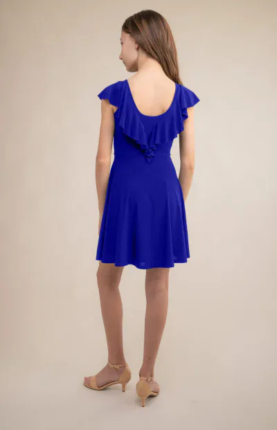UDT Fashion Flutter Dress in Periwinkle - Silhouette London