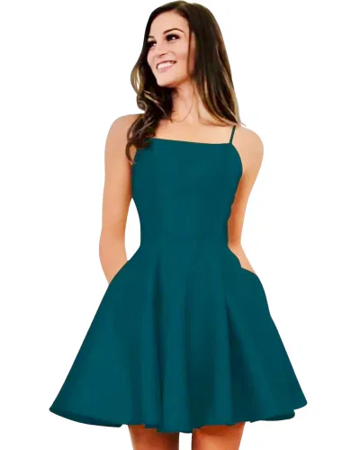 Satin Tie Back Skater Prom Dress - Silhouette London