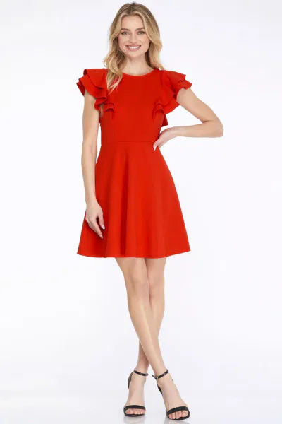 open lace back dress Cutest Twirl Long Sleeve Knit Skater Dress main image 0