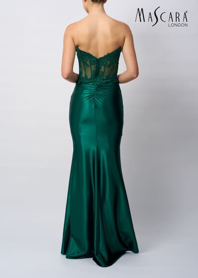 green emerald velvet dress Mermaid Spaghetti Straps Dark Green Long Prom Dress with Appliques –  KissDress main image 1